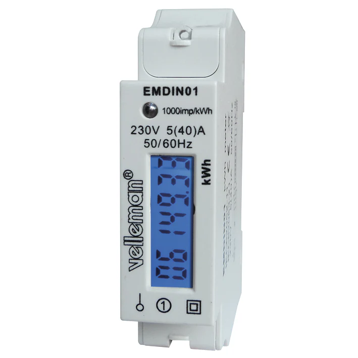Single-phase DIN rail mounted kWh meter