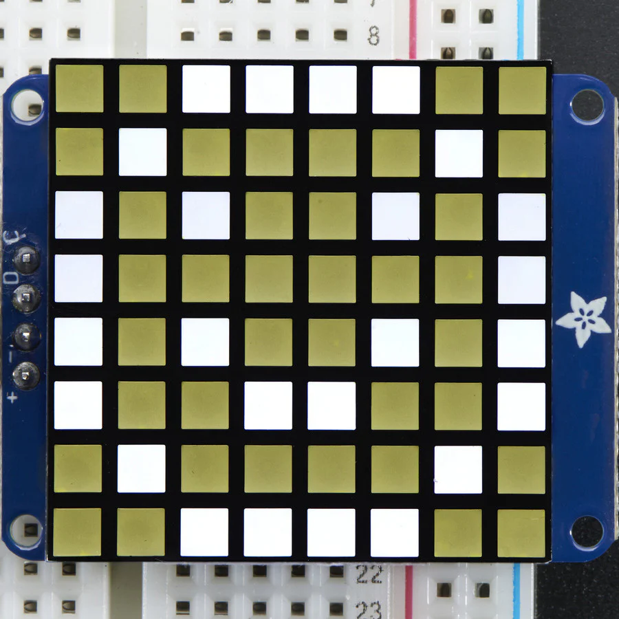 Small 1.2" 8x8 Bright Square LED Matrix + Backpack - Image 5