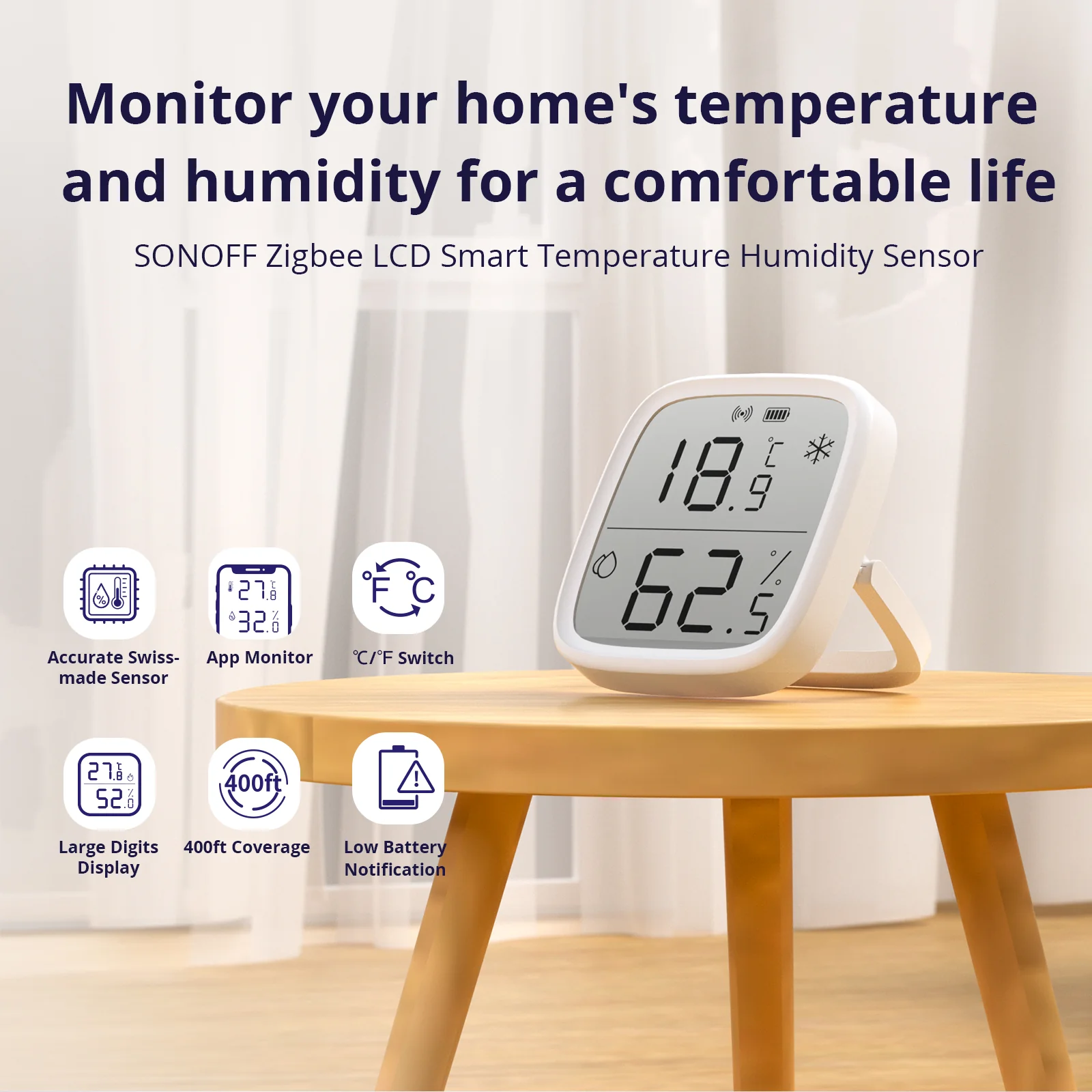 Sonoff Zigbee LCD Smart Temperature Humidity Sensor - Image 7