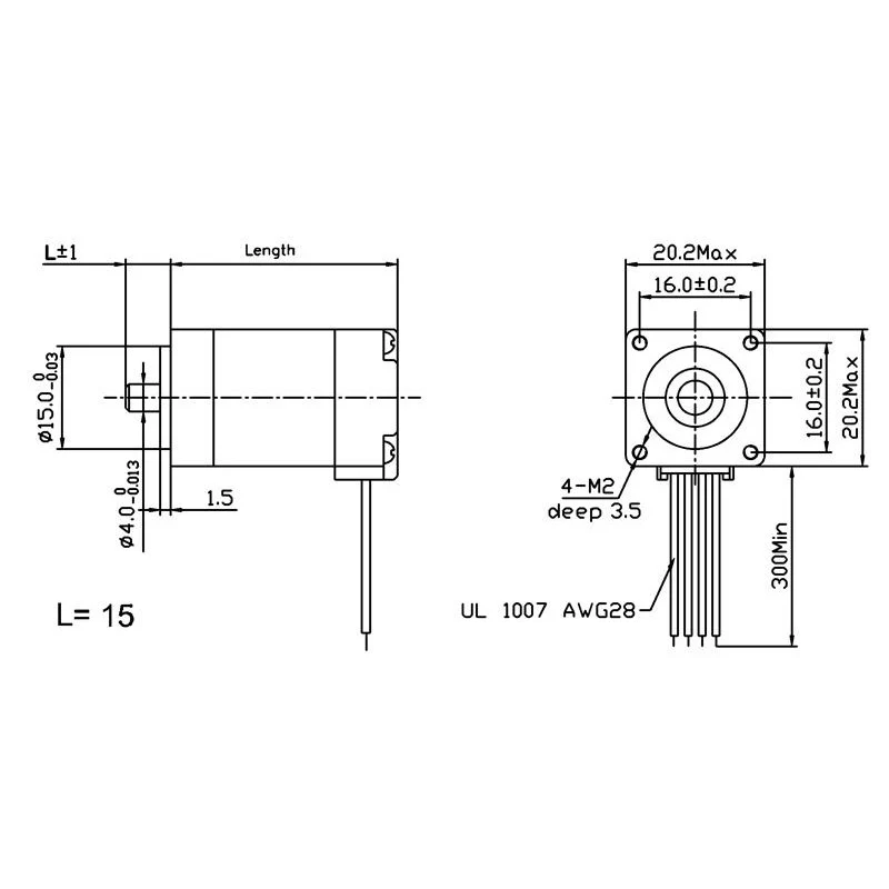 Stepper Motor: Bipolar, 200 Steps/Rev, 20×30mm, 3.9V, 0.6 A/Phase - Image 4