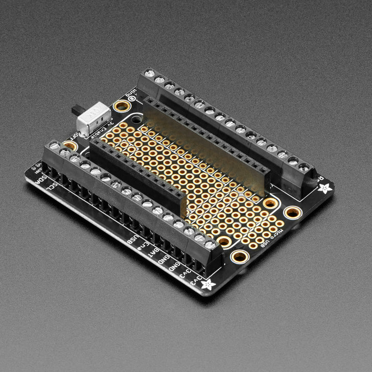 Assembled Terminal Block Breakout FeatherWing for all Feathers