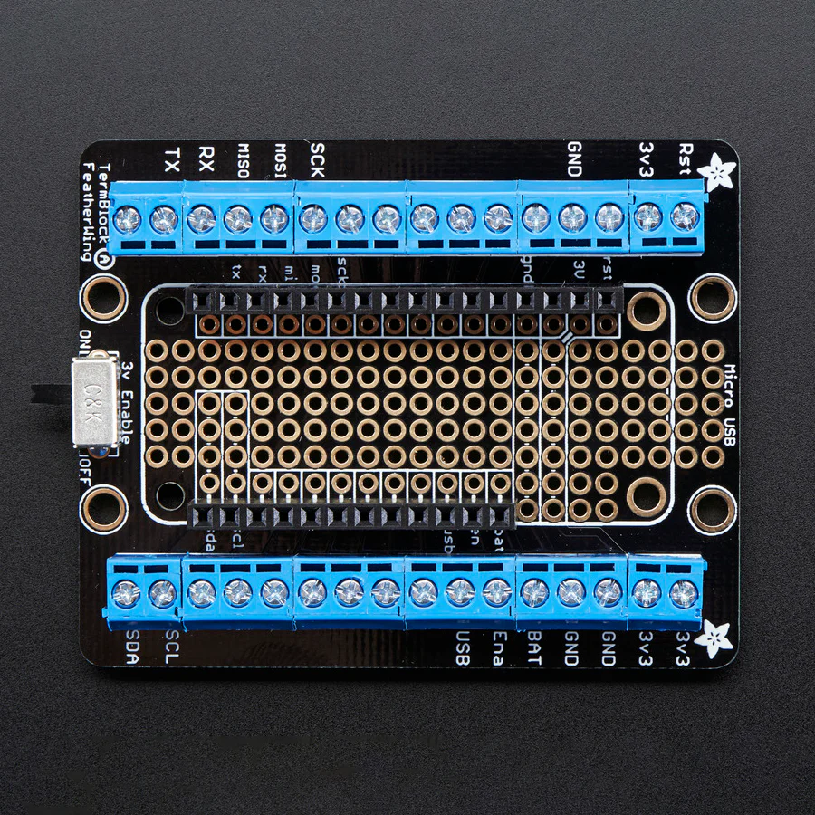 Assembled Terminal Block Breakout FeatherWing for all Feathers - Image 5