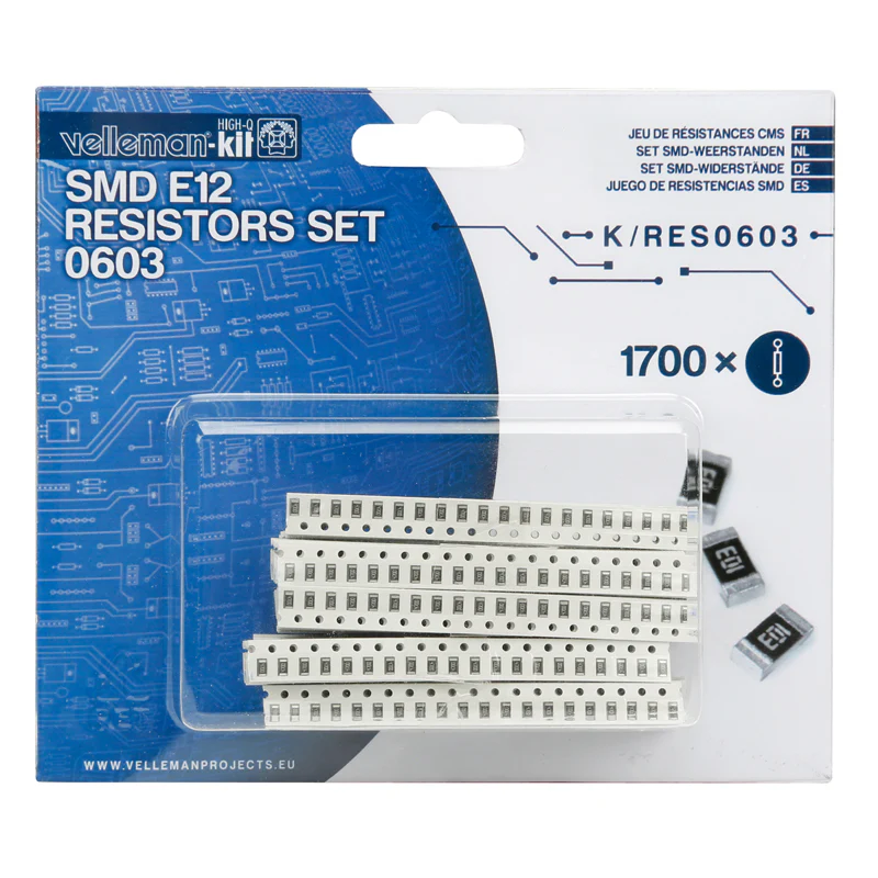 SMD 0603 Resistor Set E12 Series - 1Ω to 10MΩ (1,700pcs) - Image 2