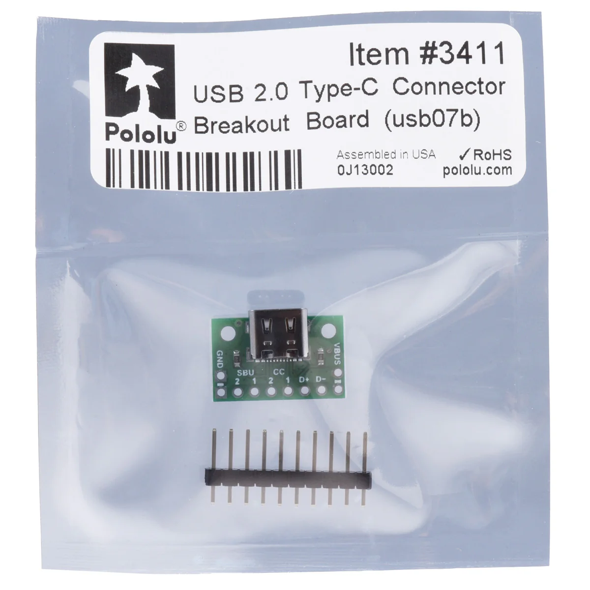 USB 2.0 Type-C Connector Breakout Board (usb07b) - Image 6