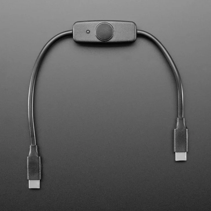 USB Type C Sync Data Cable with On-Off Switch - 28cm long - Image 2