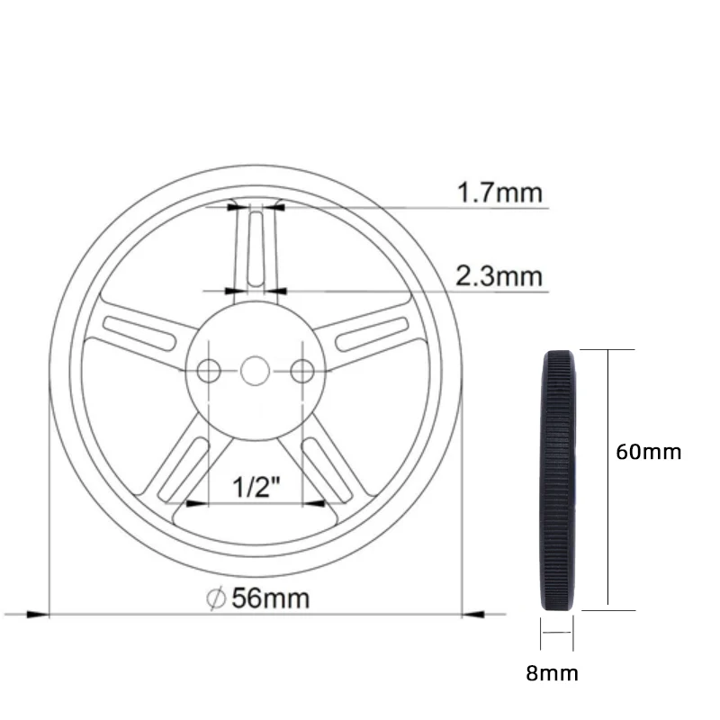 Wheel for Continuous Rotation Servo - Image 6